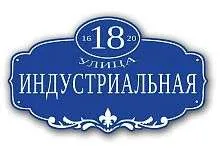 Фигурная табличка на дом с овалом. Арт.Т24